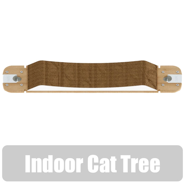 Freestyle Cat Tree Indoor Bamboo Bridge with Cardboard Lounge Scratching Box includes brackets