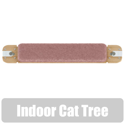 Freestyle Cat Tree Indoor Bamboo Bridge with Faux Sheepskin Pink Cushion includes brackets