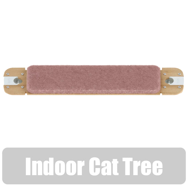 Freestyle Cat Tree Indoor Bamboo Bridge with Faux Sheepskin Pink Cushion includes brackets