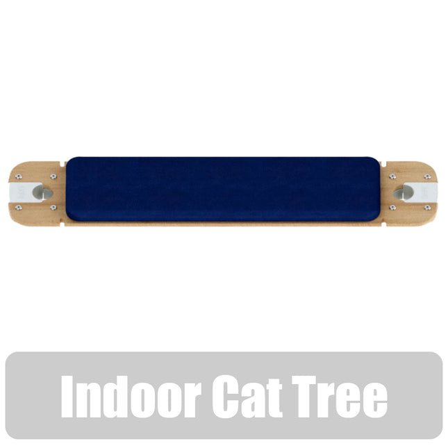 Freestyle Cat Tree Indoor Bamboo Bridge with Woven Blue Cushion includes brackets