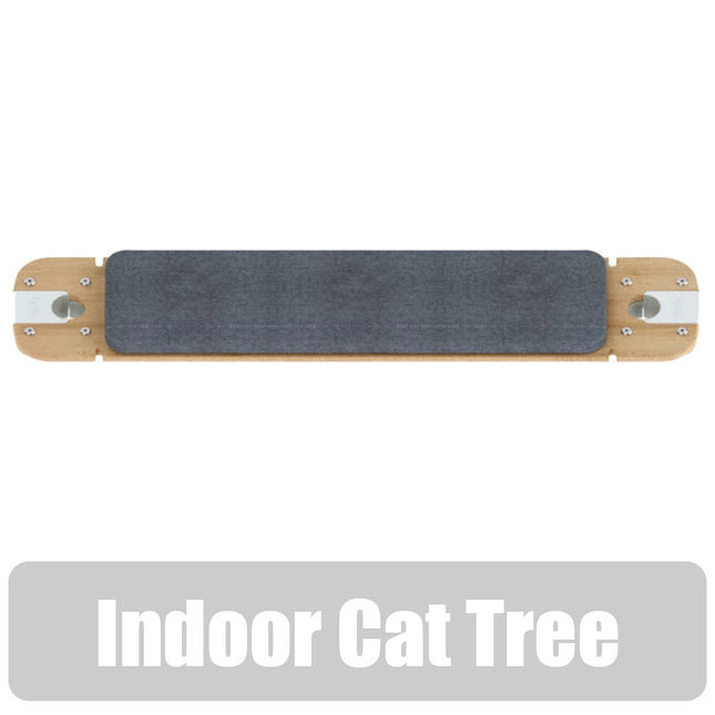 Freestyle Cat Tree Indoor Bamboo Bridge with Woven Grey Cushion includes brackets