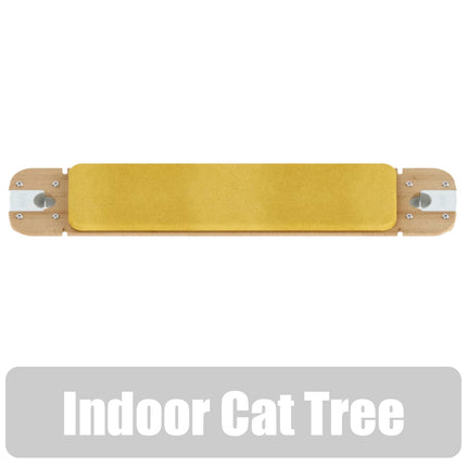 Freestyle Cat Tree Indoor Bamboo Bridge with Woven Yellow Cushion includes brackets