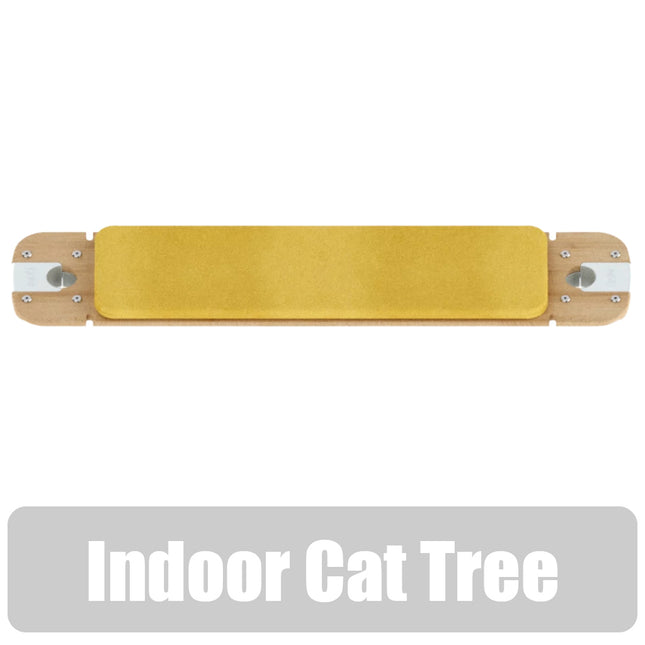 Freestyle Cat Tree Indoor Bamboo Bridge with Woven Yellow Cushion includes brackets