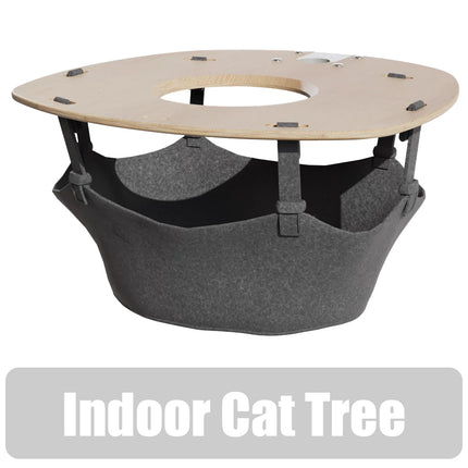 Freestyle Cat Tree Indoor Bamboo Hammock Platform with Hammock including bracket