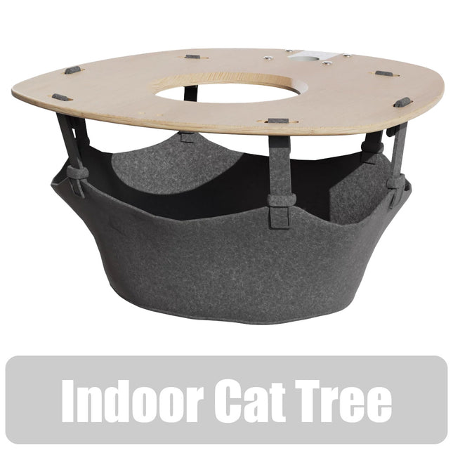 Freestyle Cat Tree Indoor Bamboo Hammock Platform with Hammock including bracket