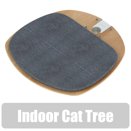 Freestyle Cat Tree Indoor Bamboo Platform with Woven Grey Cushion includes bracket