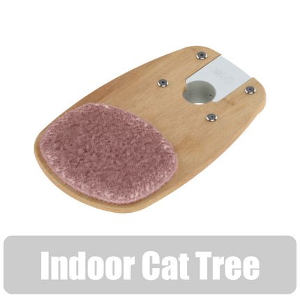 Freestyle Cat Tree Indoor Bamboo Step with Faux Sheepskin Pink Cushion includes bracket
