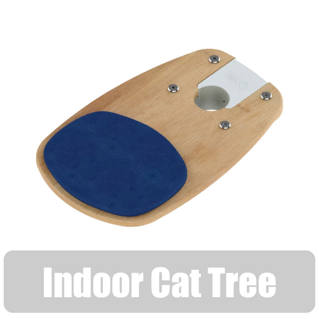Freestyle Cat Tree Indoor Bamboo Step with Woven Blue Cushion includes bracket