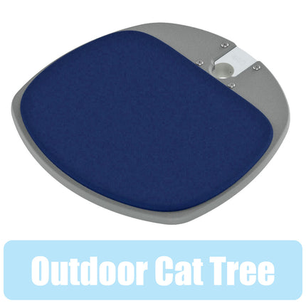 Freestyle Cat Tree Outdoor Plastic Platform with Outdoor Blue Cushion includes bracket