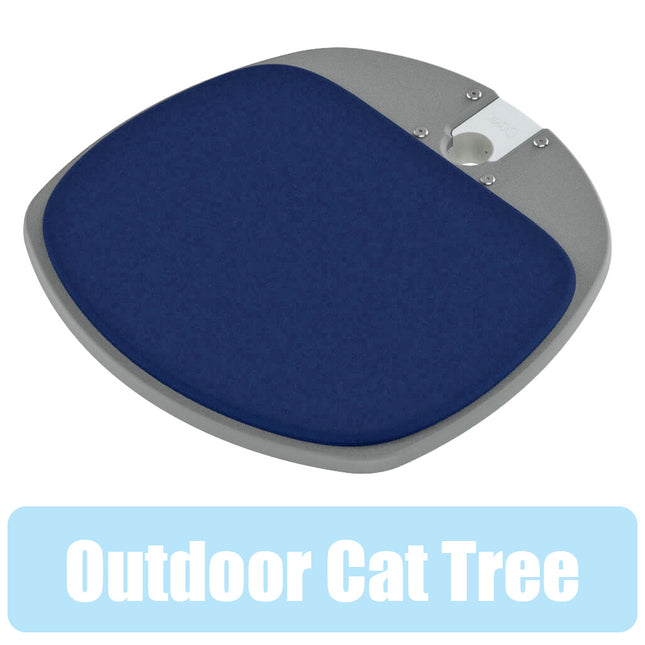 Freestyle Cat Tree Outdoor Plastic Platform with Outdoor Blue Cushion includes bracket