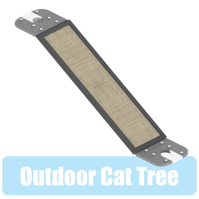 Freestyle Cat Tree Outdoor Pole to Pole Plastic Ramp with outdoor Grey Sisal Scratching Wrap includes bracket