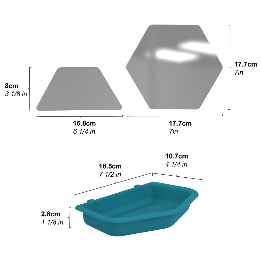 Geo Bird Mirror and Bath dimensions