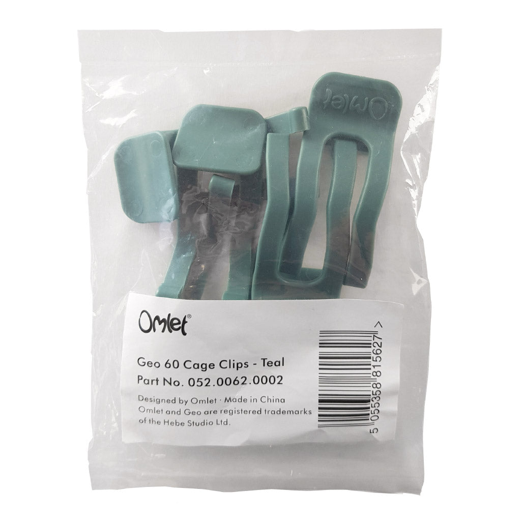 Geo Bird Cage | Replacement Pack of Cage Clips Teal