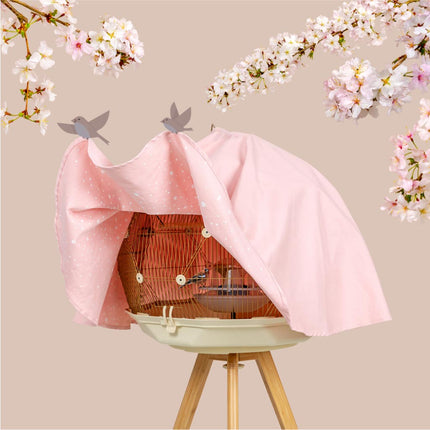 Geo Bird Cage Cover Blossom Pink