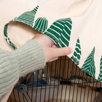 Geo Bird Cage Cover Nordic Green