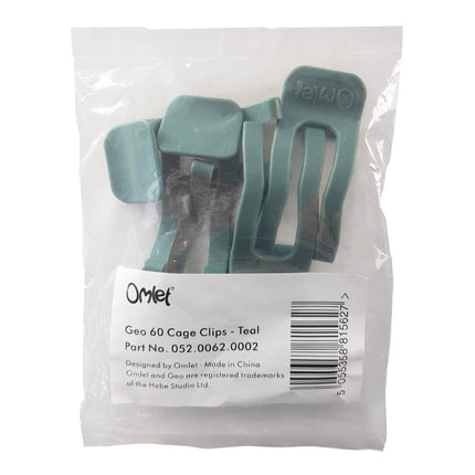 Geo Bird Cage | Replacement Pack of Cage Clips Teal