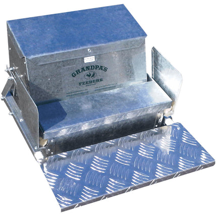 Grandpas Large Automatic chicken feeder feeds 12 hens for 10 days.