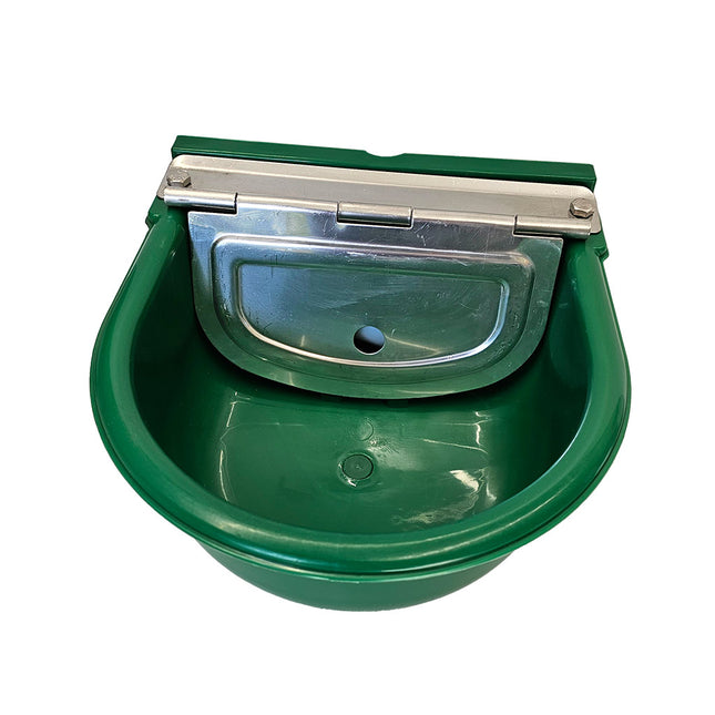 Green UV stable nylon plastic 5 litre capacity auto-fill water trough