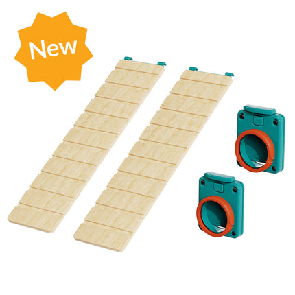 Omlet Habitat Tunnel to Habitat Cage Connection Kit components