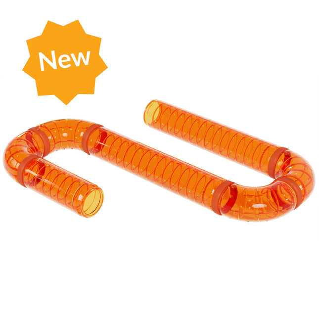 The all new orange small pet Habitat Tunnel Kit from Omlet 