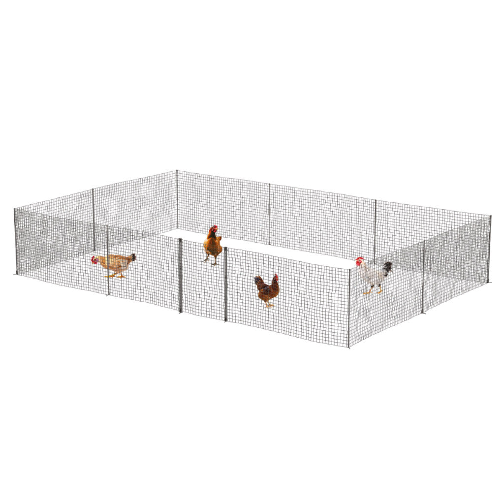 Omlet chicken fencing is available in 4 lengths, is movable and is easy to set up or rearrange 