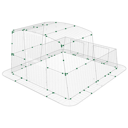 Omlet Mighty Clip C on Eglu Pro chicken coop 2m run