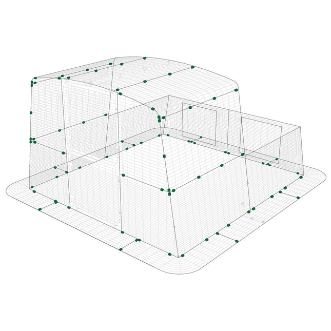Omlet Mighty Clip C on Eglu Pro chicken coop 2m run