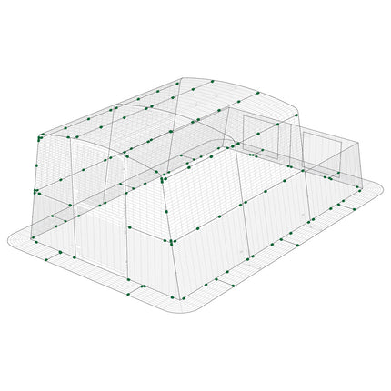 Omlet Mighty Clip C on Eglu Pro chicken coop 3m run