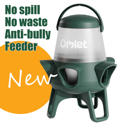 Omlet no spill no waste anti bully chicken feeder 5kg