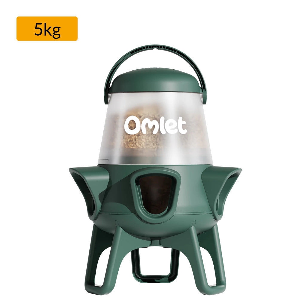 Omlet No Waste Chicken Feeder 5kg capacity feeds 6 hens for 7 days