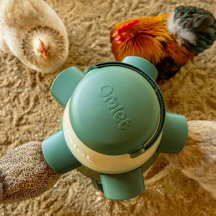 Chickens can eat from any port around the feeder reducing bullying.