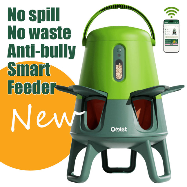 Smart no spill no waste anti bully chicken feeder 5kg Omlet