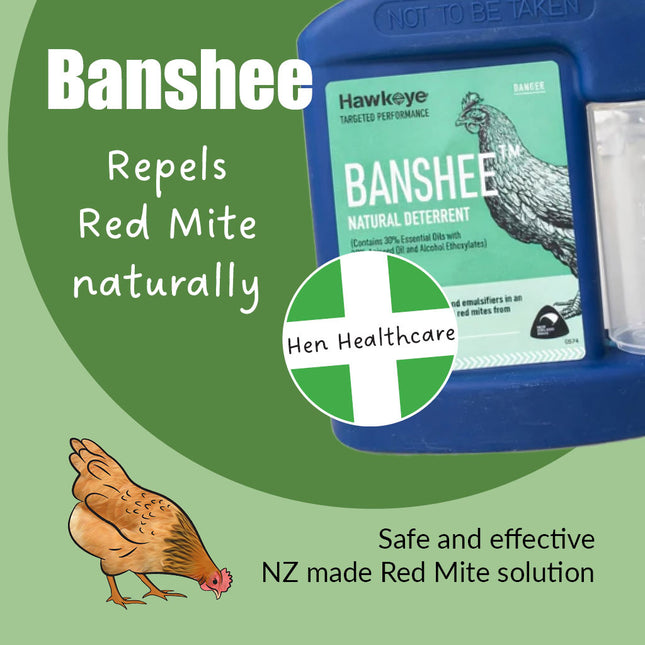 Banshee red mite natural deterrent solution Hawkeye