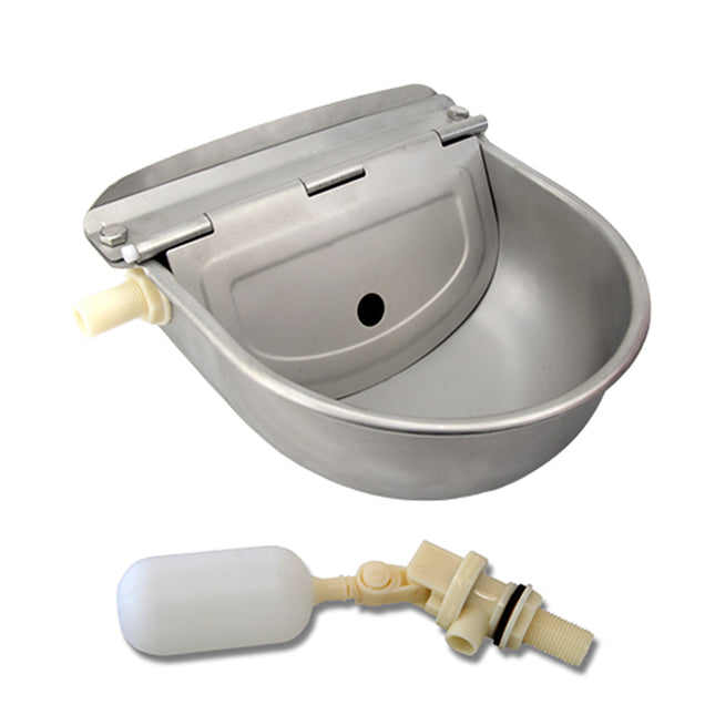 Stainless Steel Automatic Drinking Bowl and float valve 2 litre capacity