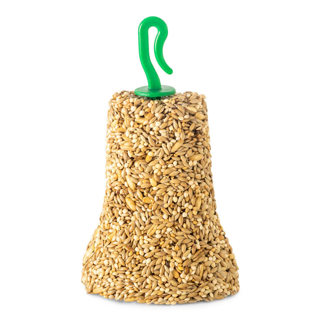 Budgie seed bell by Topflite close-up