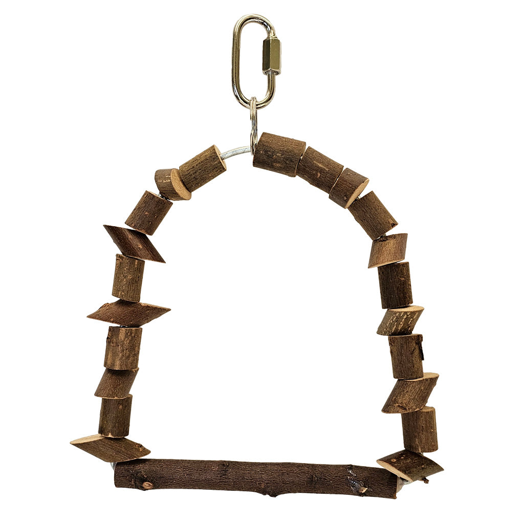 Natural wood bird swing Trixie