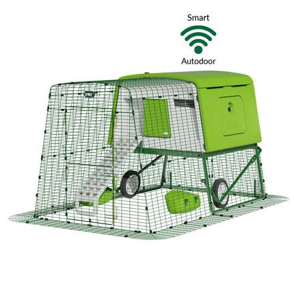 Eglu Cube Chicken Coop 2m run with wheels and SMART autodoor