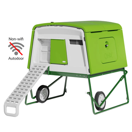 Eglu Cube House with frame and ladder plus NON-WiFi Autodoor and wheels