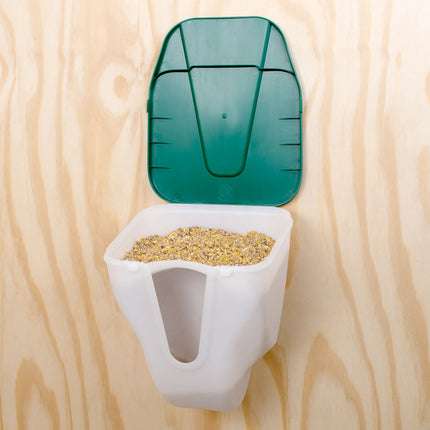 V-Feedr 2.5kg mounted indoors with feed 