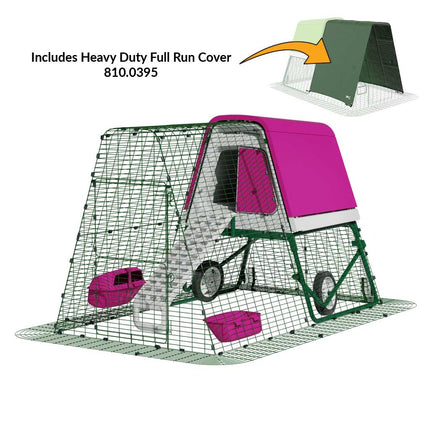 Purple Eglu Go UP Coop 2m run Wheels HD full run cover 810-0395