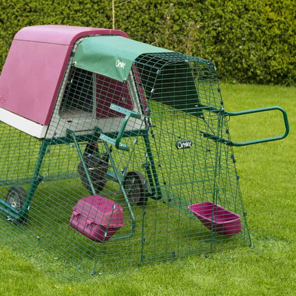 Fit run handles and wheels the Eglu Go UP chicken coop and make moving easy