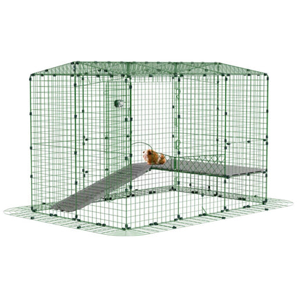 Zippi guinea pig run with platform and ramp