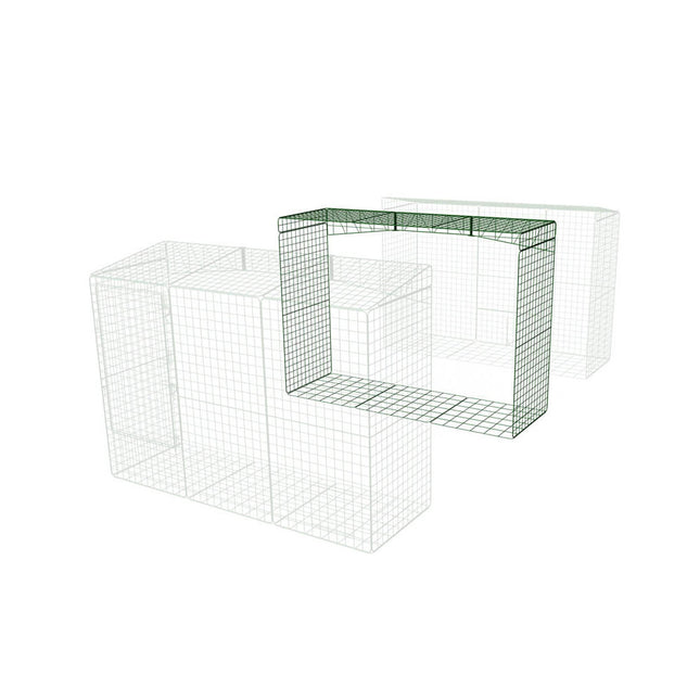 Extension Kit For Double Height Zippi Run With Underfloor Mesh extends a 3x2 into a 3x3