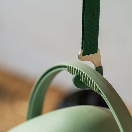 Close-up of the adjustable hanger for Omlet's range of no waste feeders and insulated chicken drinkers
