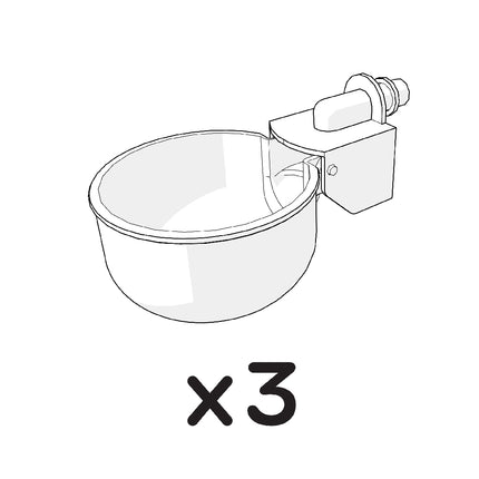 Omlet insulated drinker autofill cup pack of 3 illustration