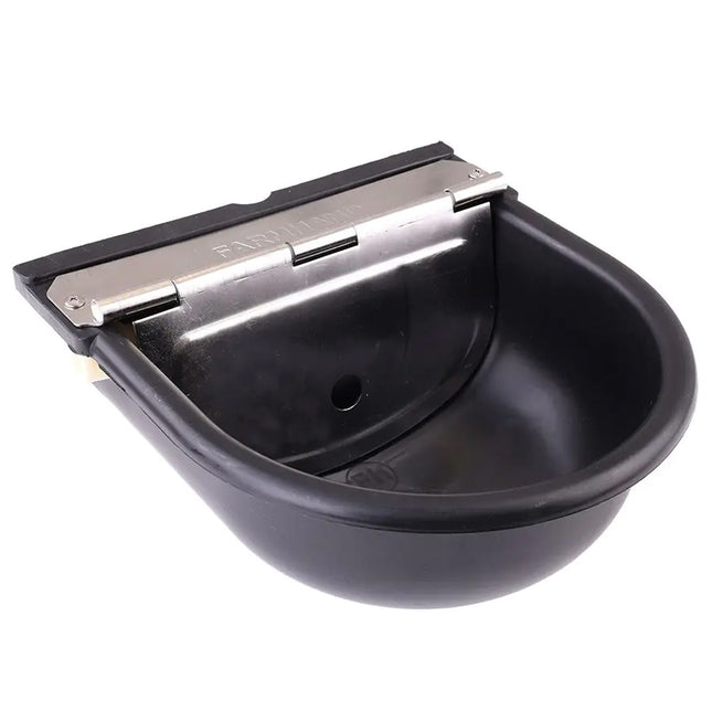 Heavy duty black nylon plastic auto-fill water trough 5L