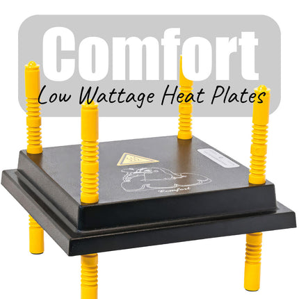 Comfort Heat Plates efficient low wattage and available in 5 sizes