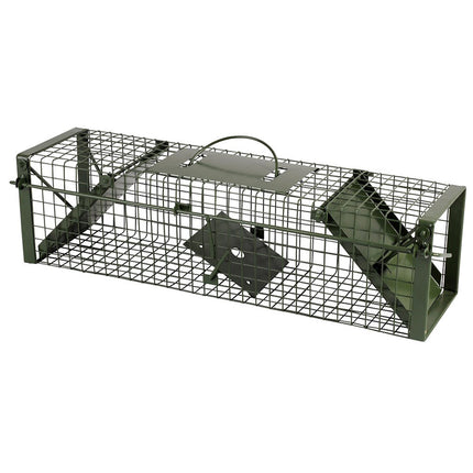 Double entry cage trap activated small