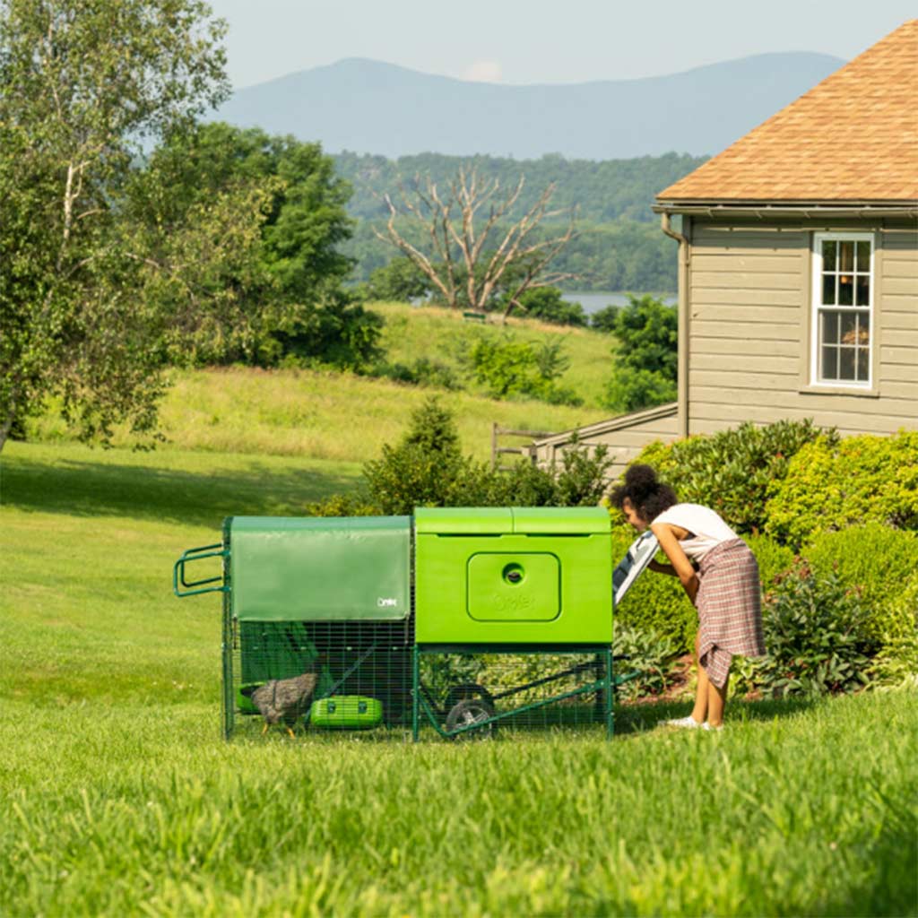 Eglu Run Handles on an Eglu Cube Chicken Coop