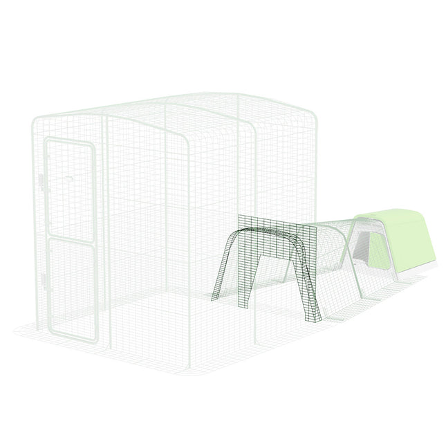 Dimensions of the Eglu Go 2m Chicken Coop connected to a Walk-in Chicken Run Size B